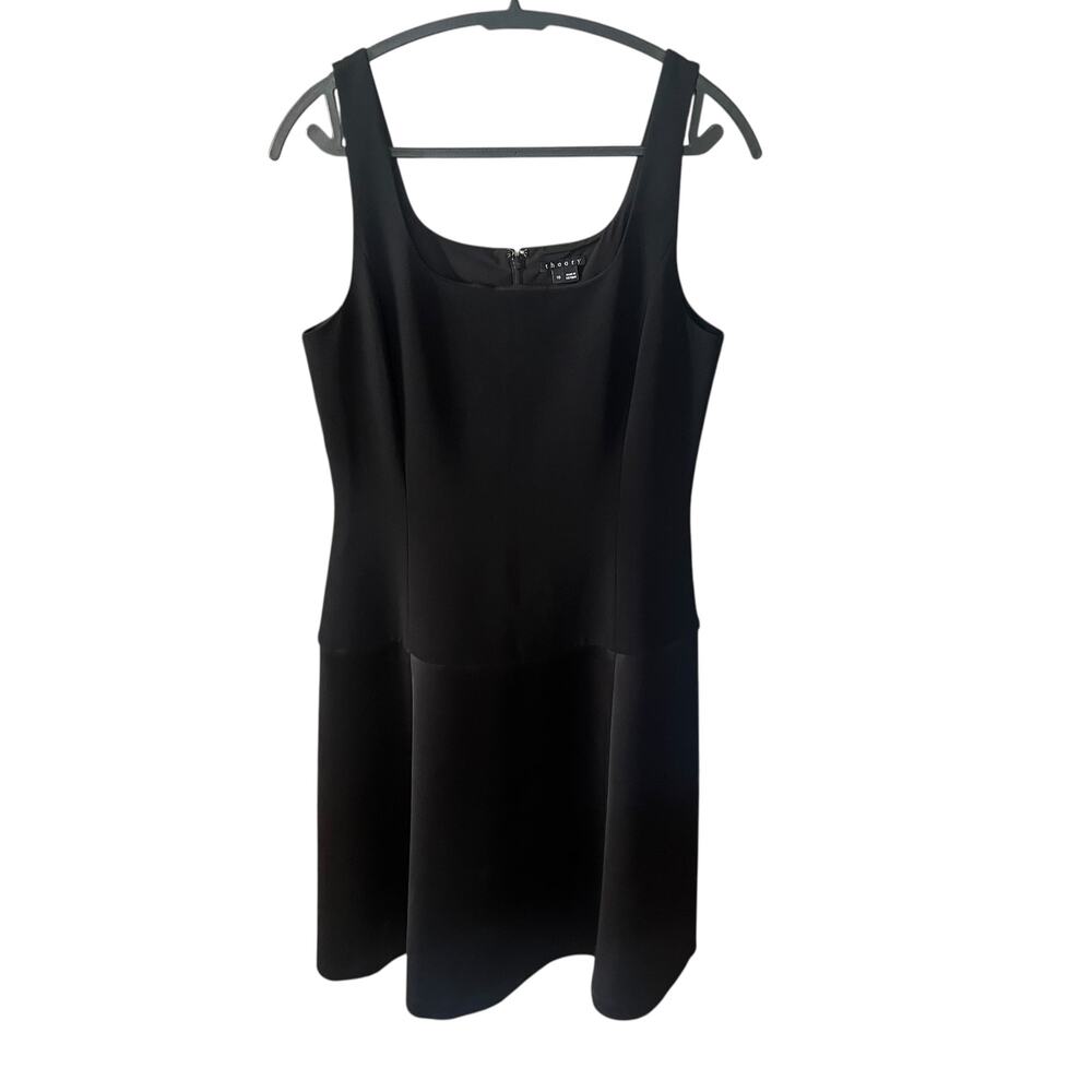 Theory Black Avanta Dress Sleeveless Size 10 LBD
